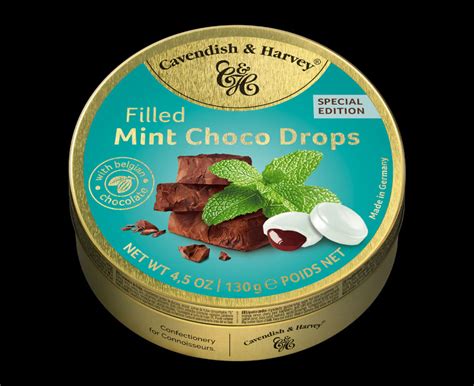Mint Choco Drops Filled 130g Cavendish And Harvey