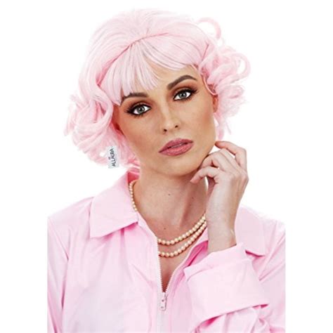 Allaura Pink Frenchie Wig 50s Costume Wigs For Pink Ladies Wig Cap