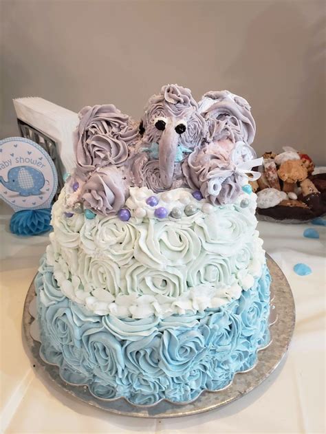 Baby Boy Shower Elephant Cake Elle Melted Elephant Cakes Baby