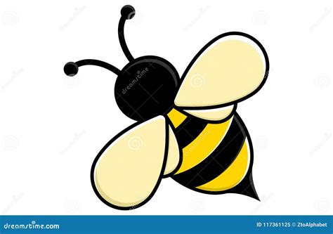 Honey Bee Cartoon Clipart Stock Vector Illustration Of Flower 117361125