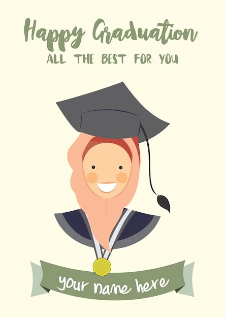 Premium Vector Happy Graduation Congratulation Template Card