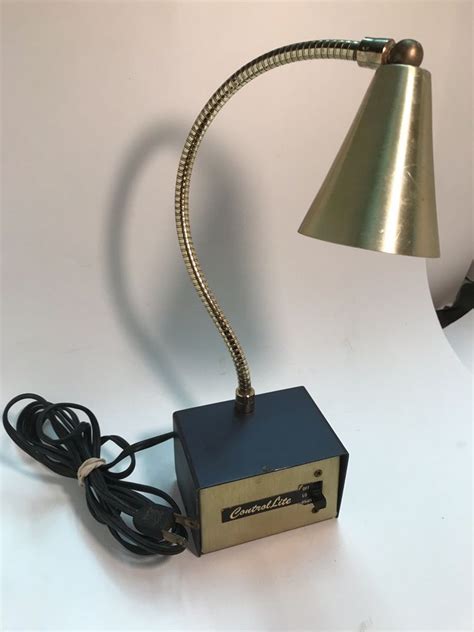 Vintage Mid Century Brass Gooseneck Control Lite Tl Ebay Vintage