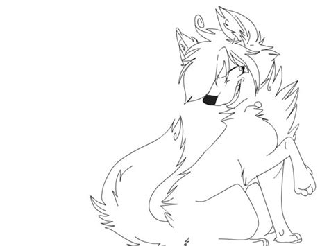 Anime Wolf Girl Coloring Pages Coloring Pages Kids