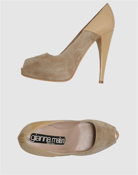 Gianna Meliani Pumps With Open Toe In Beige Sand