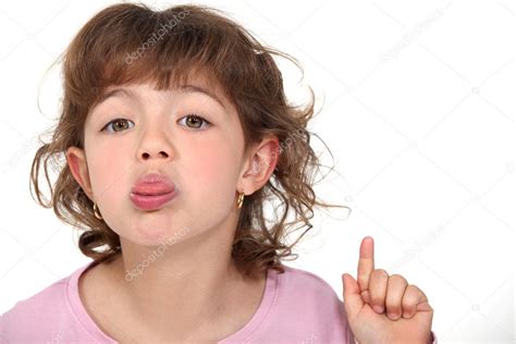 Little Girl Sticking Her Tongue Out — Stock Photo