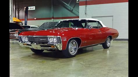 1967 Chevrolet Impala Ss Convertible In Red Paint And 427 Engine Sound My