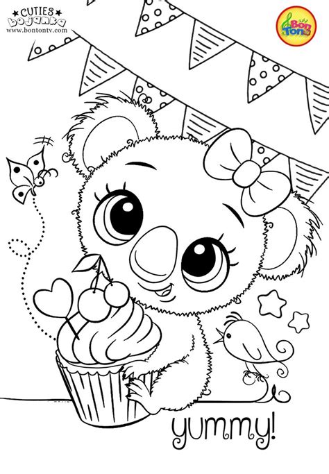 cuties coloring pages  kids  preschool printables slatkice bojanke cute animal