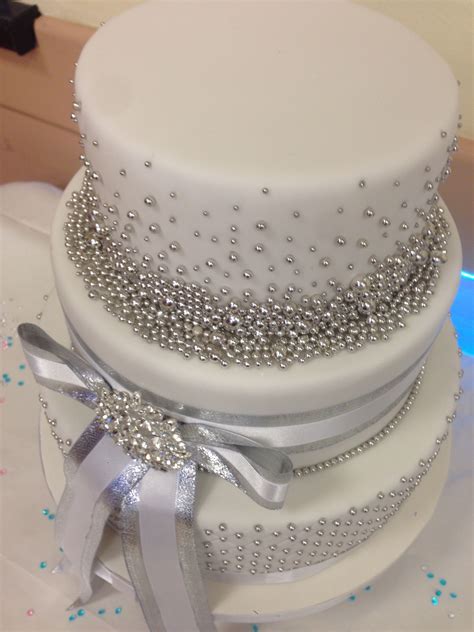 25th Silver Wedding Anniversary Cake Projects To Try Pinterest