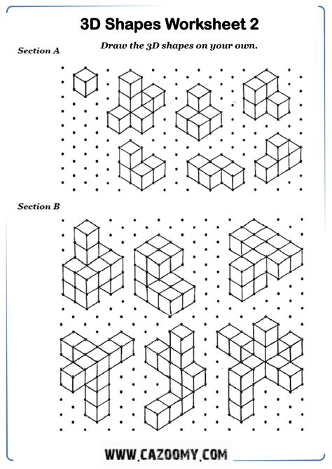 Drawing 3d Shapes On Isometric Paper Image Collections