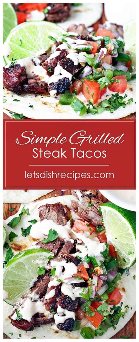 Simple Grilled Steak Tacos With Mexican Crema Recipe Steak Tacos