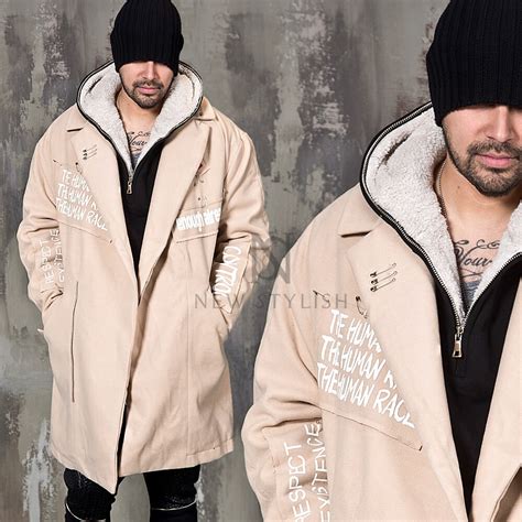 Outerwear ★sold Out★ Multiple Safety Pin Attached Lettering Wide Coat