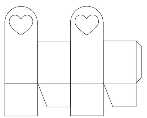 Heart Bag Template Free To Use Heart Box Template Box Template
