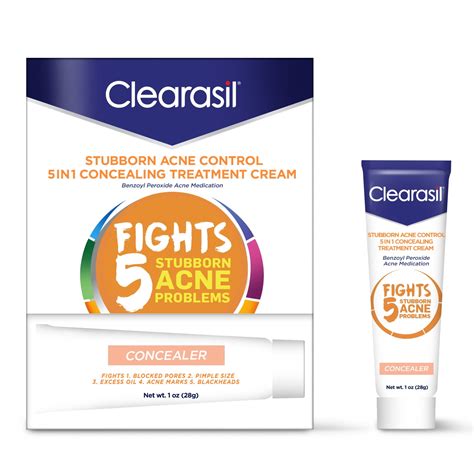 Acne Treatment Cream Clearasil Stubborn Acne Control 5 In 1