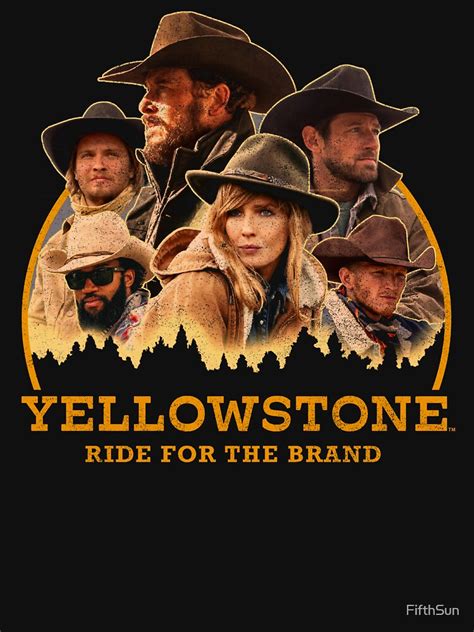 Yellowstone Ride For The Brand Group Sunset Logo T Shirt For Sale By Fifthsun Redbubble Y