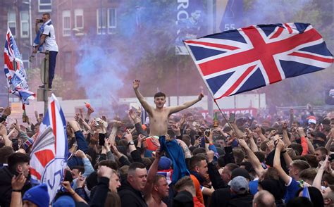 Thousands Of Rangers Fans Take To Streets To Celebrate Title Win