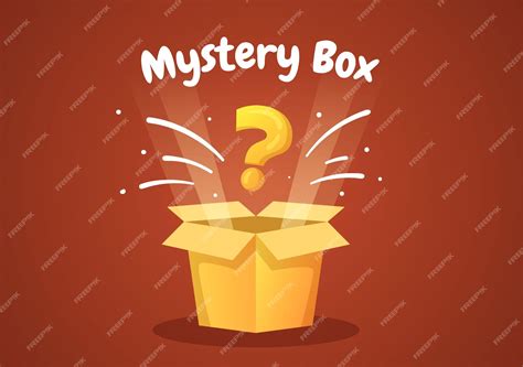 Premium Vector Mystery T Box With Cardboard Box Open Inside With A