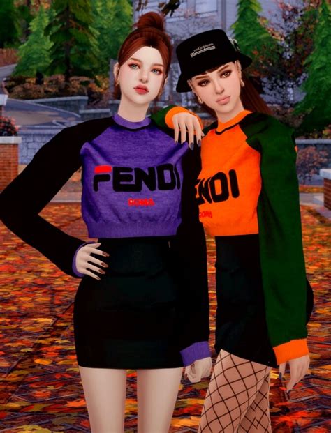 Short Sweatshirt And Tight Dress At Rimings The Sims 4 Catalog