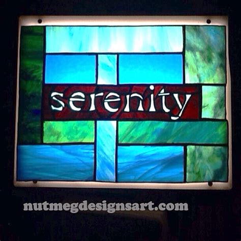 Wisdom Comes From The Hope For Serenity ~ Stained Glass Words Nutmeg Designs Margaret Almon