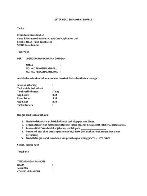 Text of contoh surat pengesahan ktt.doc. Contoh Surat Pengesahan Berhenti Kerja Daripada Majikan