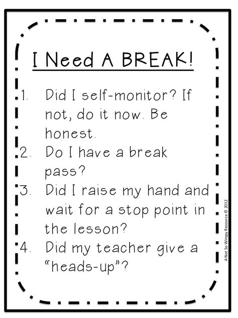 Check spelling or type a new query. Using Break Cards (with students who elope) - Classroom ...