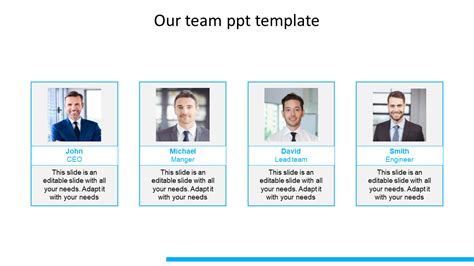 Our Team Ppt Template Model Powerpoint For Presentation
