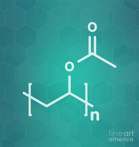 Polyvinyl Acetate Polymer Chemical Structure Photograph By Molekuul