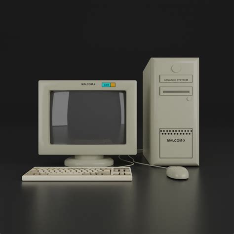 3d Old Computer Realistic Ready Model Turbosquid 1481624
