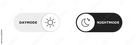 Vector Day Night Switch Mobile App Interface Design Concept Dark Mode