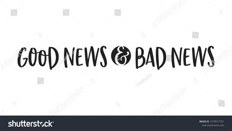 Good News Bad News Vector Text Stock Vector Royalty Free 1379517701