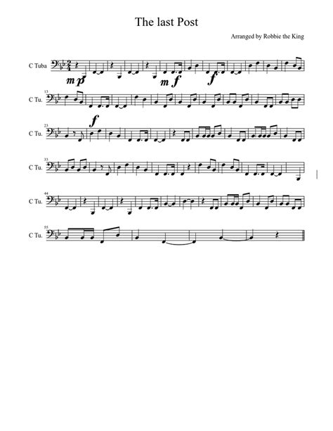 The Last Post Sheet Music Download Free In Pdf Or Midi