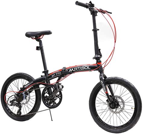 Murtisol 20 7 Speed Folding Commuter Bicycle Foldable Bike For Adults