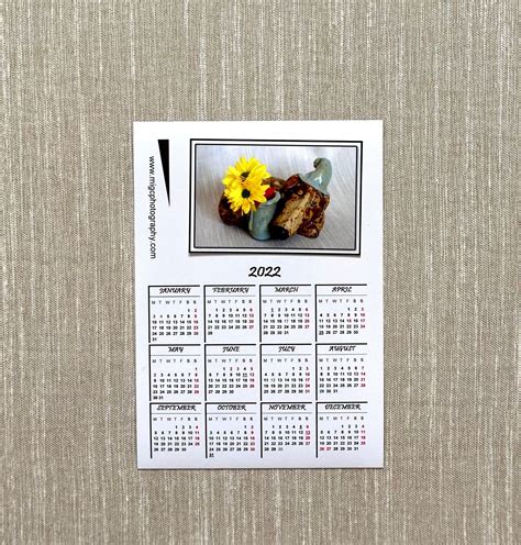2022 Full Year A5 And A6 Fridge Calendar Magnet Floral Etsy Uk