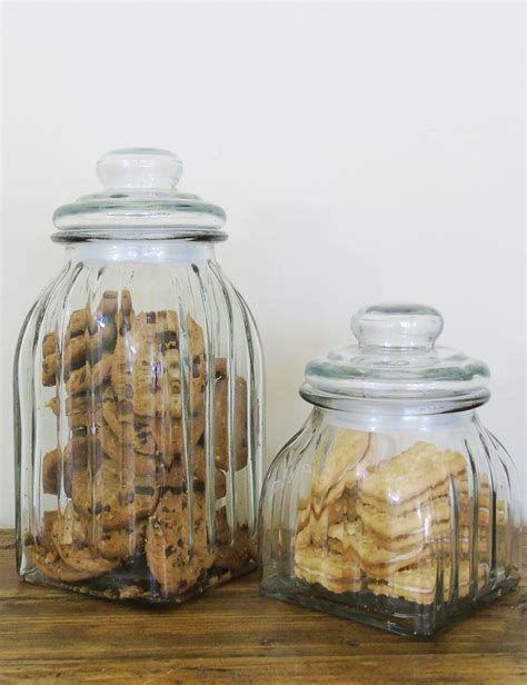 Retro Ribbed Glass Storage Jar The Den And Now