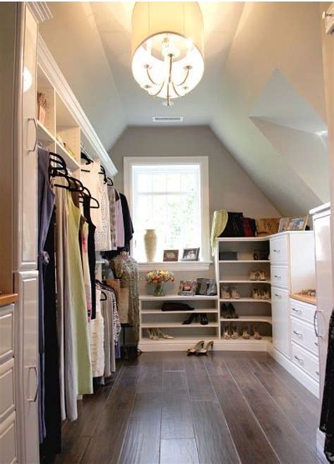 Hanging space for short, medium, and long hanging items. Closet Idea (With images) | Attic master bedroom, Closet ...