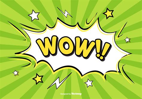 Comic Style WOW Background Illustration 92148 Vector Art at Vecteezy