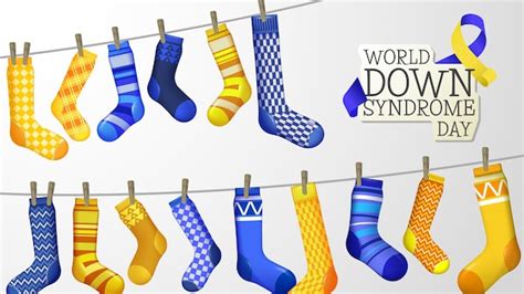 Premium Vector World Down Syndrome Day Socks