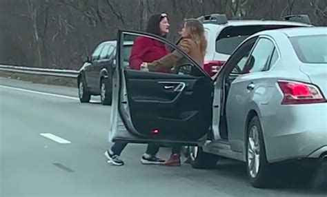 Video Two Women Brawl In Middle Of Massachusetts Highway After Road Rage Incident