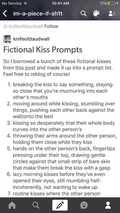 Otp Kisses Writing Dialogue Prompts Writing Inspiration Prompts