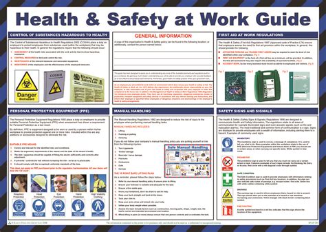 Safety And Prevention Posters Health And Safety At Work Guide Aid