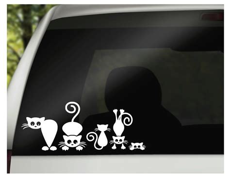 Family Car Decals Family Car Stickers Silly Cat Family Car | Etsy | Family car decals, Family ...