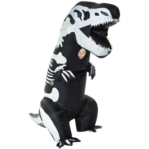 Child Inflatable Skeleton T Rex Dinosaur Costume Party City