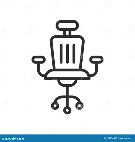 Office Chair Icon Vector Sign And Symbol Isolated On White Background