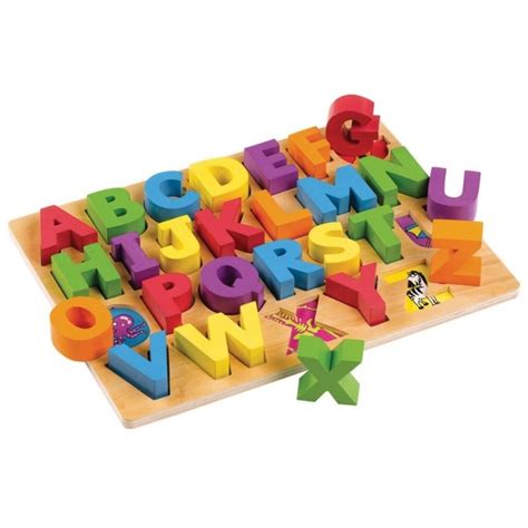 Wooden Abc Alphabet Puzzle Board Puzzles And Games From Early Years