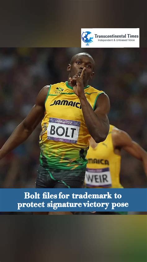 usain bolt files for trademark to protect signature victory pose he holds world record for 100m