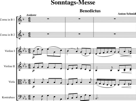 Sonntagsmesse Partitur 2 Gloria Sunday Mass Music Score 2nd