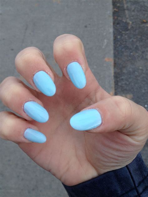 Super Fun Blue Oval Nails Oval Nails Oval Acrylic Nails Oval Nails