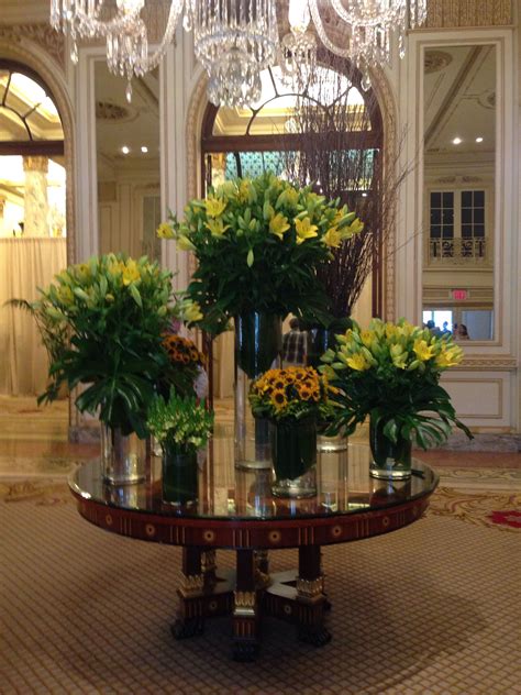 flowers at plaza in nyc floral arrangements table decorations decor
