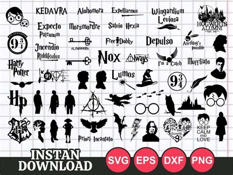 52 Harry Potter Svg Bundle Cut File Png Eps Vectorency