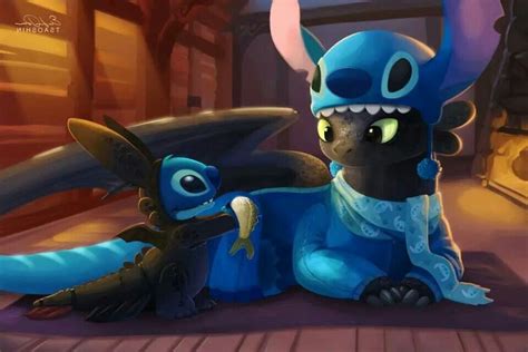 Toothless stitch and pikachu wallpapers posted by christopher mercado. Stitch and Toothless! | Toothless and stitch, Cute disney ...