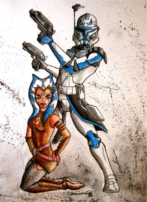 Captain Rex And Ahsoka Tano By Tipsutora On Deviantart